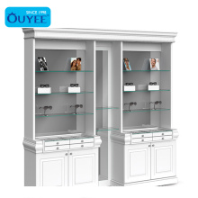 Ouyee mall kiosk design wooden sunglasses display optical shop design glass shop design